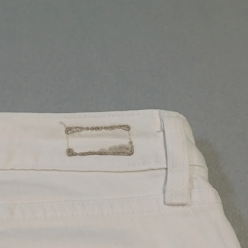 Paige Skyline Skinny Jeans White Denim Size 25 Made in USA‎ Womens
